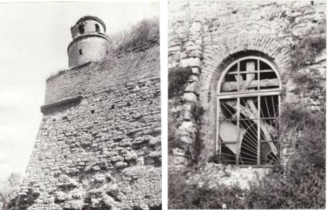 Вежа "Беатка" та фрагмент тильної сторони нижнього поверху палацу Любомирських, 1993 р.